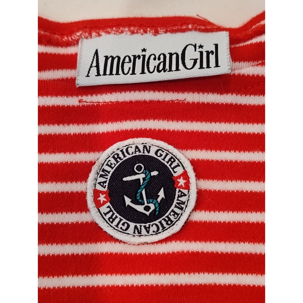 AMERICAN GIRL - Large Short Shirts Navy Style - 1 Red/White